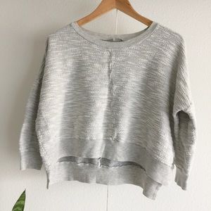 Madewell high-low box cropped sweater size S