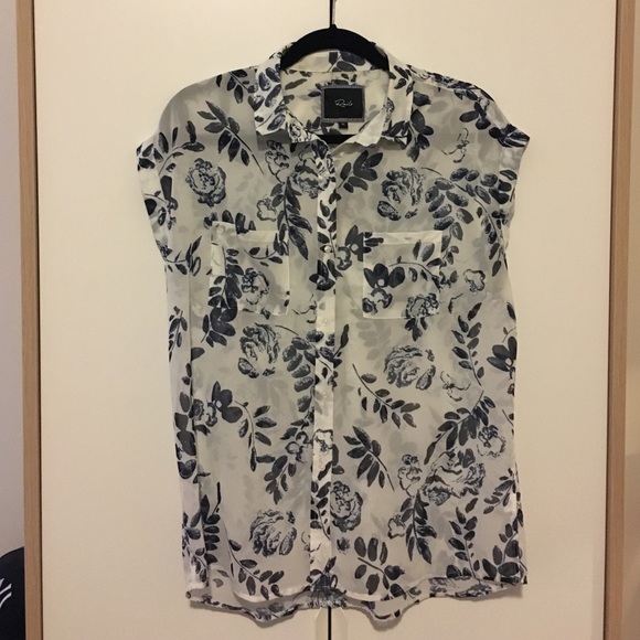 A flowery short sleeve Rails top