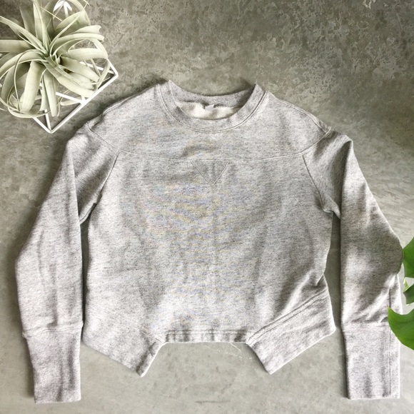 Uniqlo Cropped Heather Grey Sweater size XS