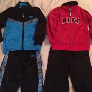 2 Toddler Boys Nike Sweat outfits.