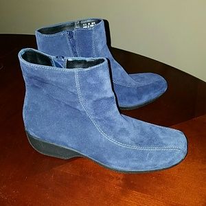 Clarks blue suede Ankle boots