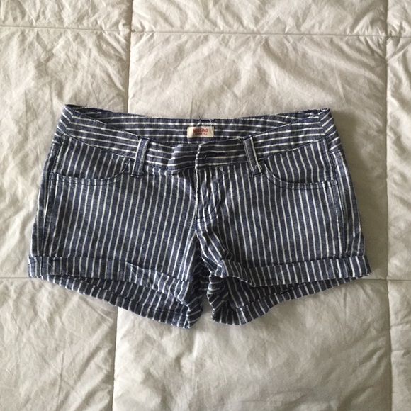 Blue Pinstripe Shorts