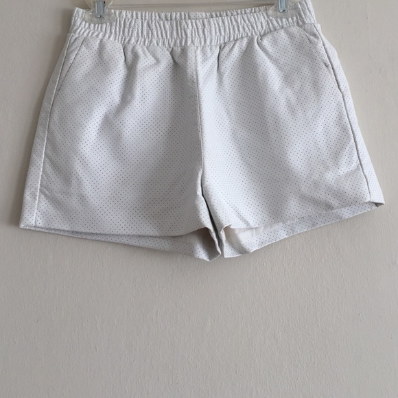 White Pleather Topshop short