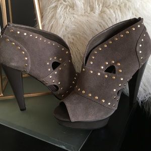 Grey Suede Steve Madden Booties