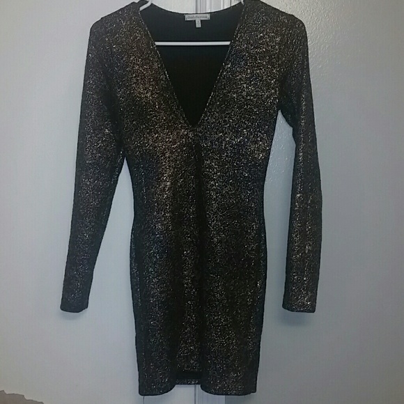 Black and Gold Glittery Dress