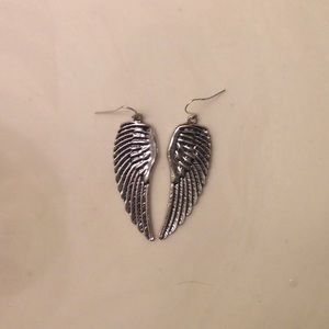 Mudd silver wing earrings