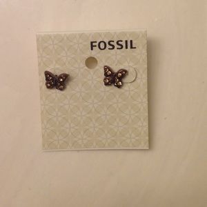 Fossil Butterfly Earrings