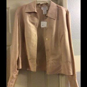 Silk jacket taupe