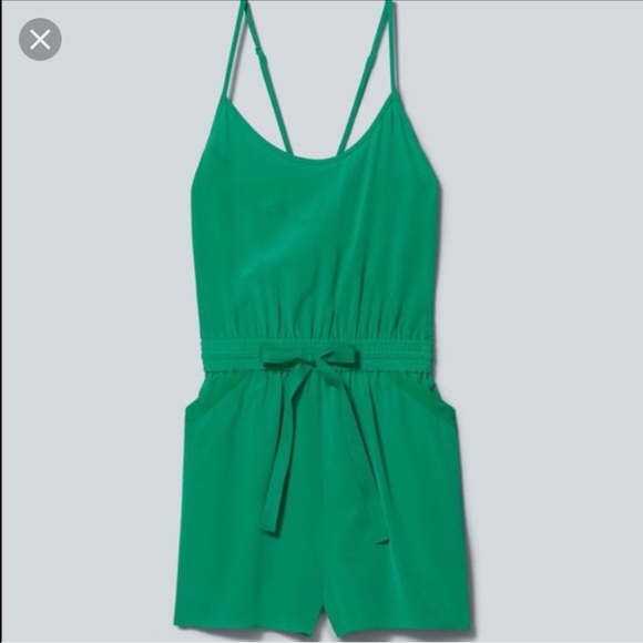 Green Silk Romper