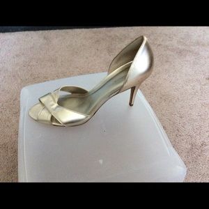 Ann Taylor metallic gold heels