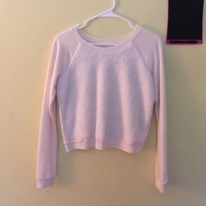 White furry crop top