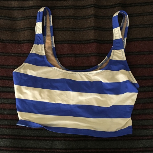 JCrew striped swim top, medium