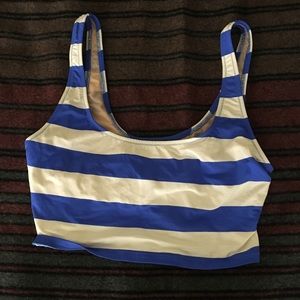 JCrew striped swim top, medium