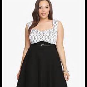 Torrid polka dot swing dress. Sz 18. Worn once.