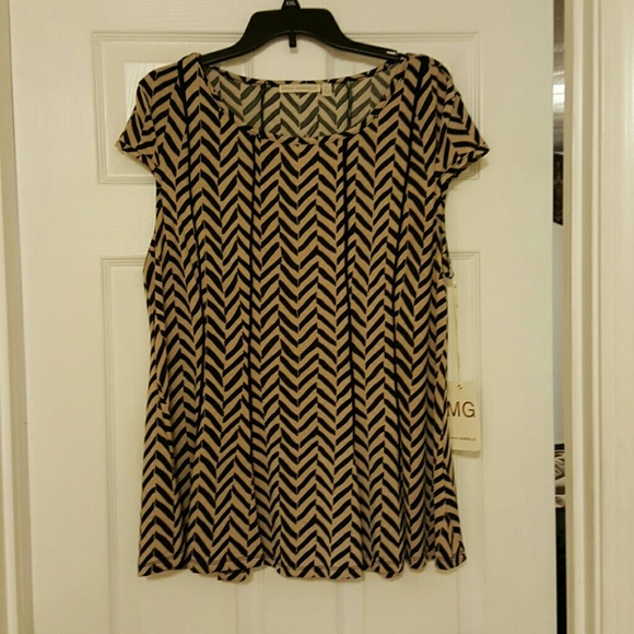 Nwt Black and Taupe Aline dress top