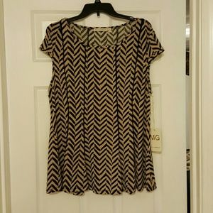 Nwt Black and Taupe Aline dress top