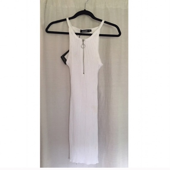 Missguided white knit dress NWT