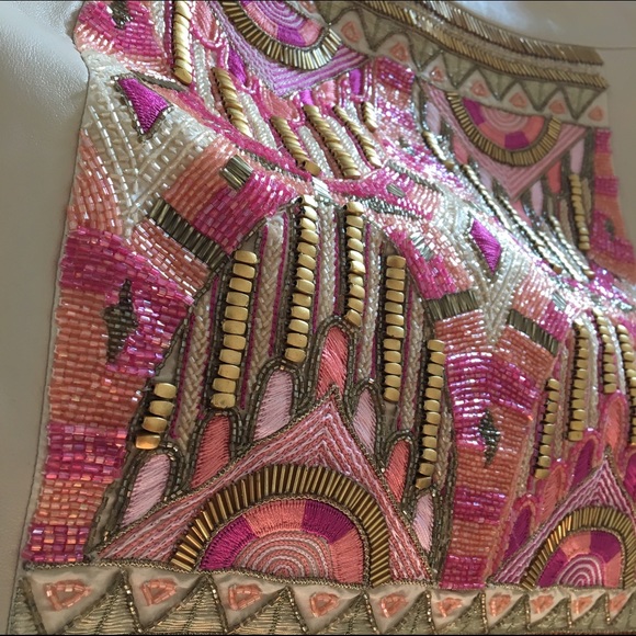 Kora Rae leather beaded mini skirt - Picture 2 of 5