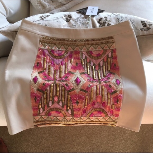 Kora Rae leather beaded mini skirt - Picture 5 of 5