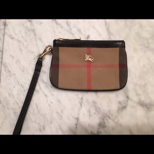 Burberry wristlet. Good for keys or a small wallet