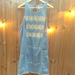 Embroidered Chambray Free People dress