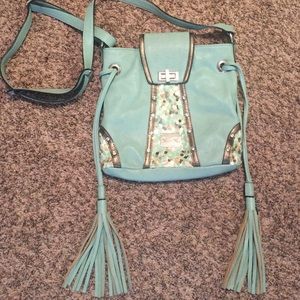 Miss Me mint green satchel