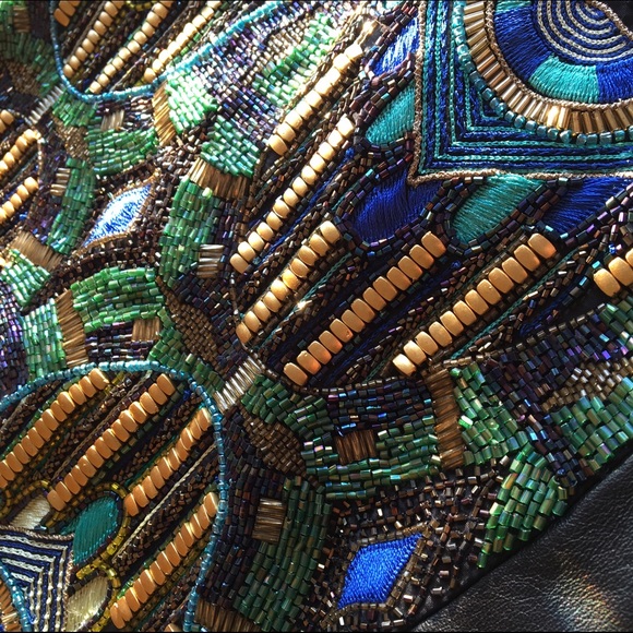 Kora Rae leather beaded mini skirt - Picture 3 of 7