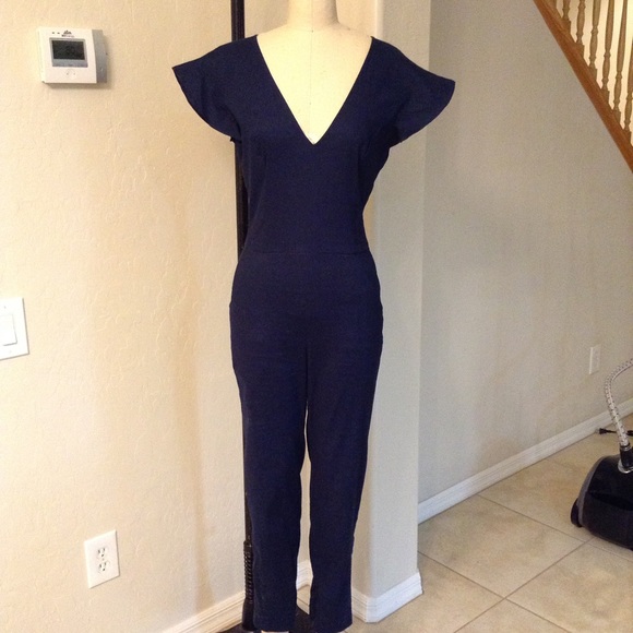 Adorable flutter-sleeve jumpsuit by Tocca