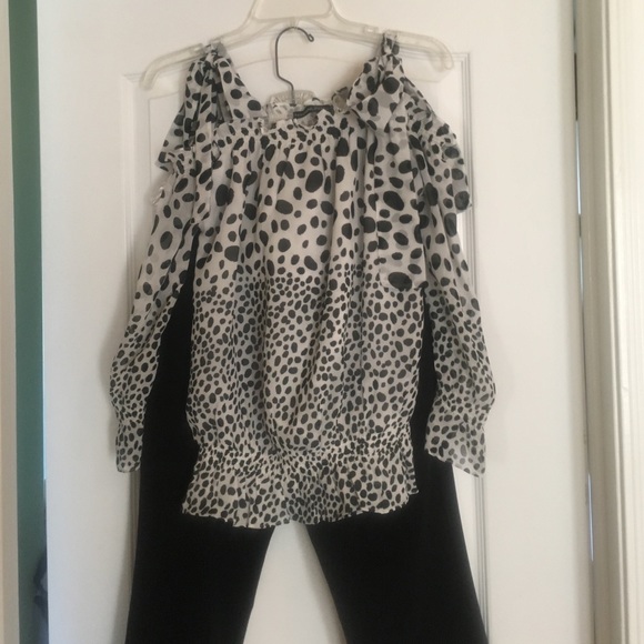 Strappy off the shoulder blouse