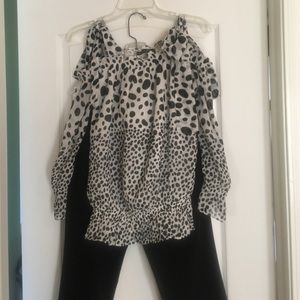 Strappy off the shoulder blouse