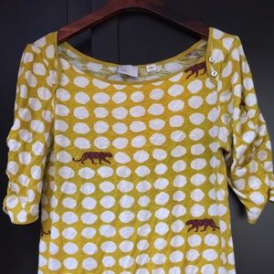 Postmark by anthropologie tee with leopard in gold