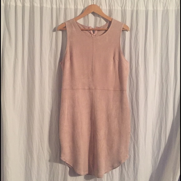 Blush suedette sheath dress