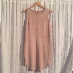 Blush suedette sheath dress