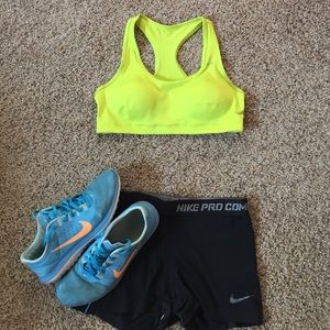 Neon yellow Champion padded sports bra