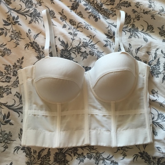 (LAST CHANCE!!!)White Mesh Bustier Bralette.