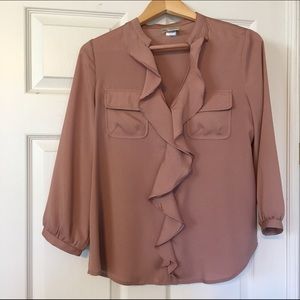 Tops - Blush Blouse with Ruffles Tops - Blush Blouse with Ruffles