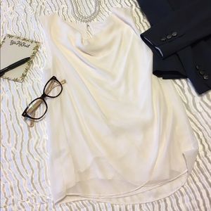 Ann Taylor petite draped cowl neck top