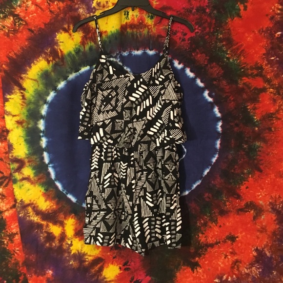 Black and white Romper