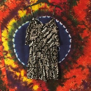 Black and white Romper