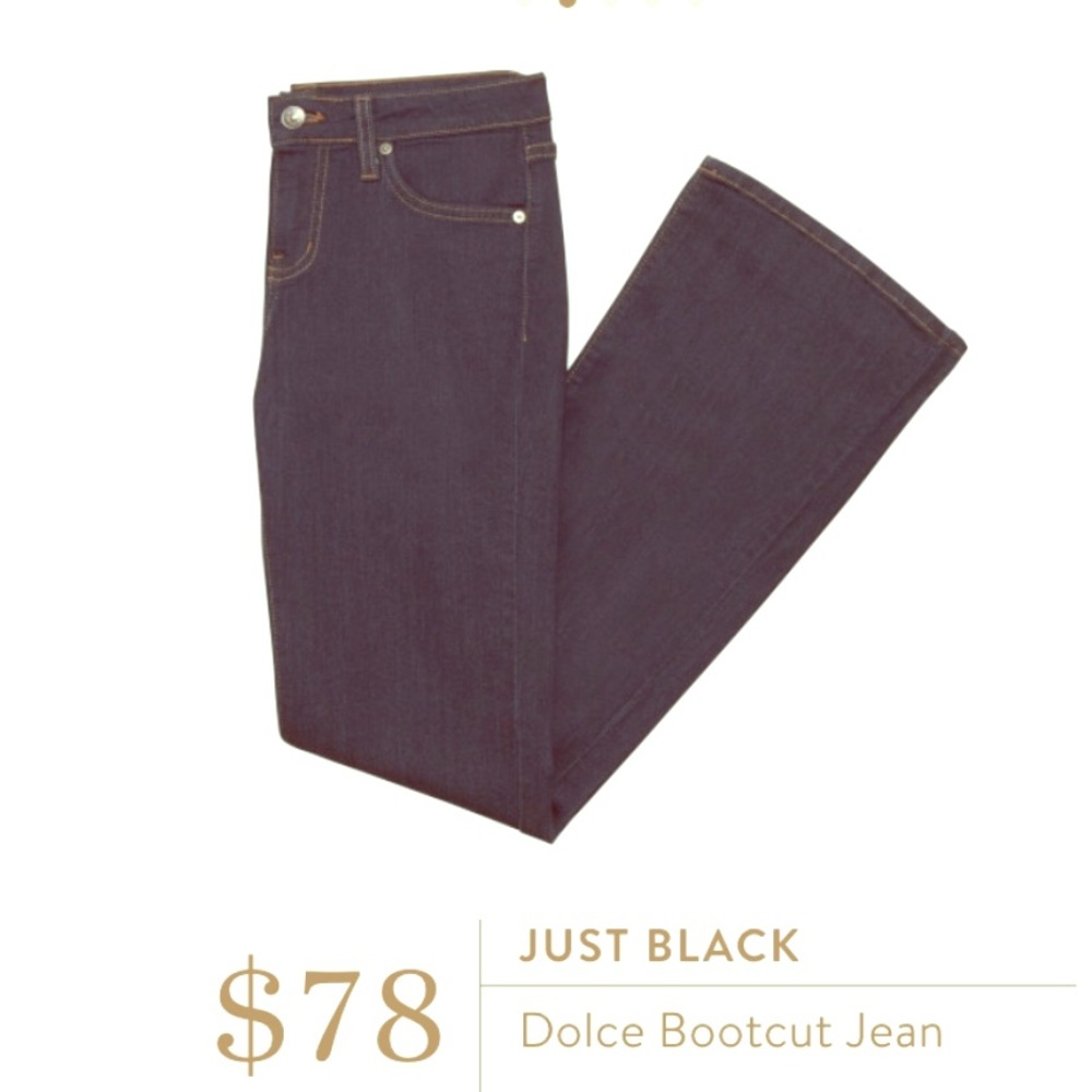 Just Black “Dolce” bootcut jeans