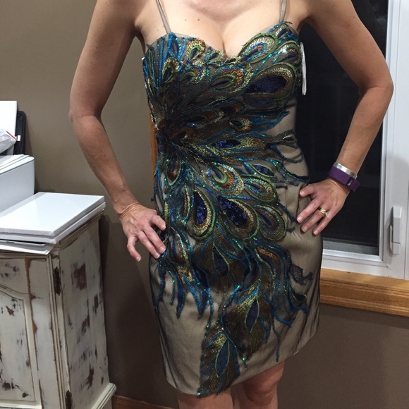 🎉SOLD🎉Jovani peacock dress - Picture 4 of 4