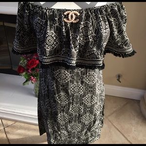 Off-the-shoulder mini dress