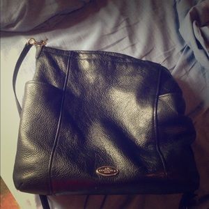Large Leather Coach Crossbody with wallet