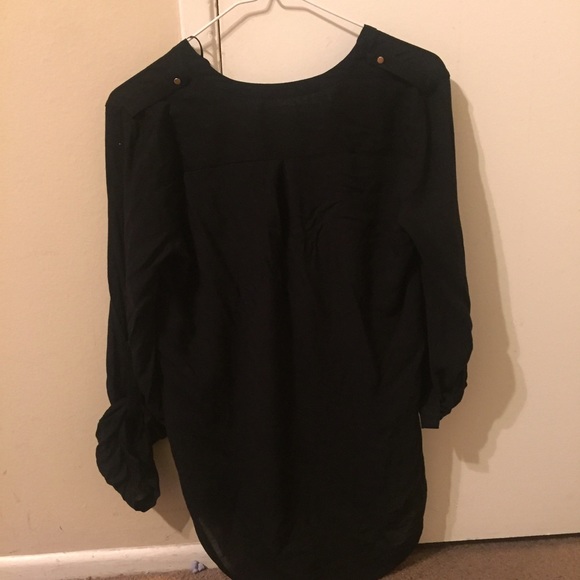 Zara basic black blouse - Picture 3 of 3