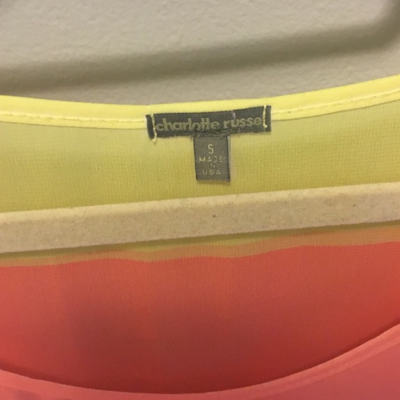 Charlotte Russe Multi color sheer t-shirt - Picture 2 of 3