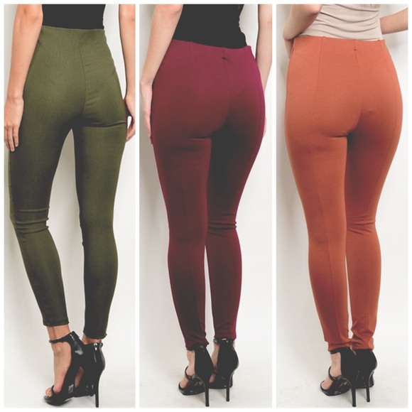 High Waist Skinny Stretch Pants - Picture 3 of 3