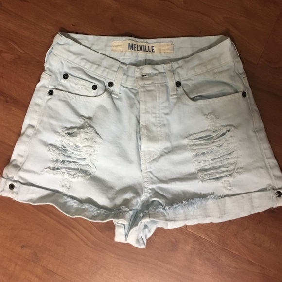 Brandy Melville light blue denim shorts