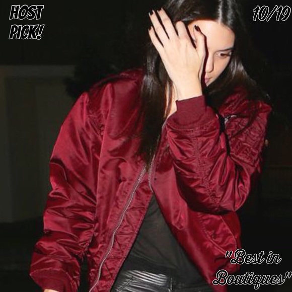 🖤 Last 2! RED BOMBER bomber jacket - Picture 5 of 8