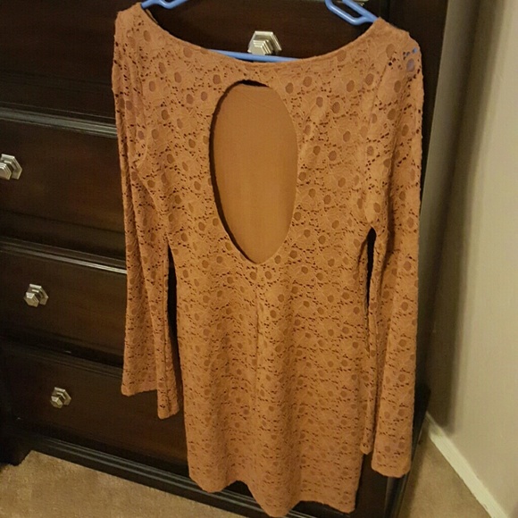 Brown Lace Dress - Picture 2 of 2