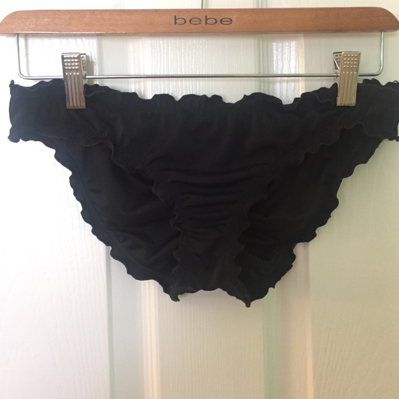 Black Ruffle Victoria's Secret bathing suit bottom